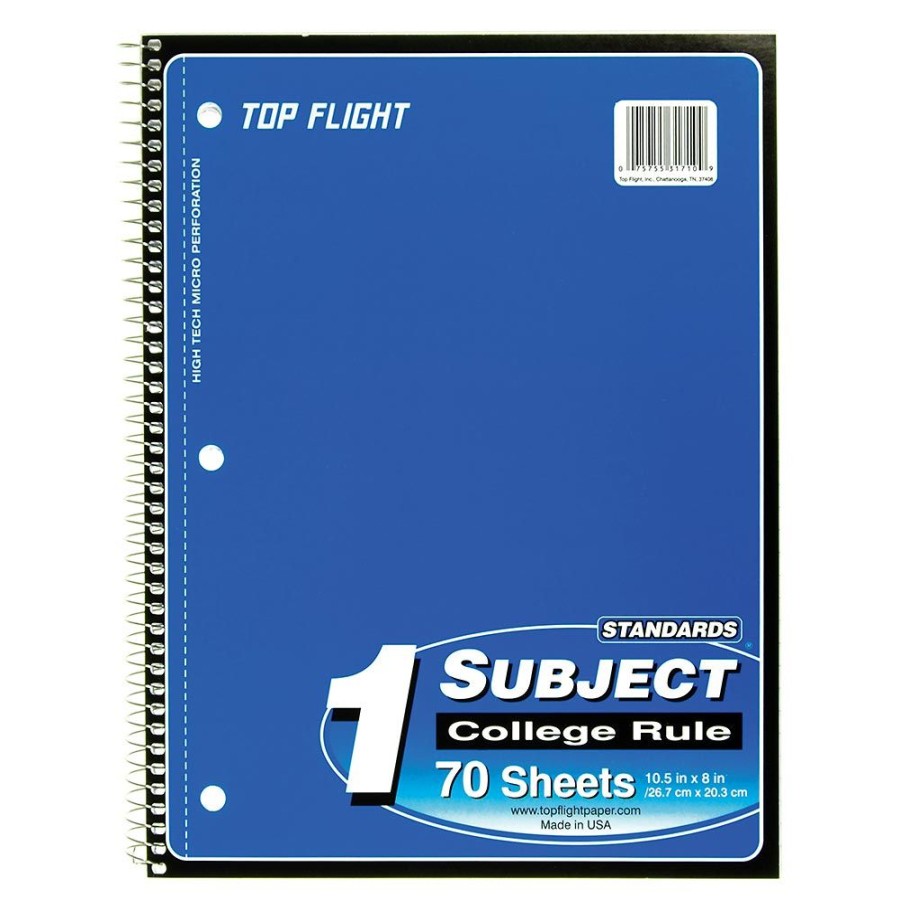 School Supplies geddes-c10d Back-To-School Essentials | 1-Subject Spiral Notebook - College Rule