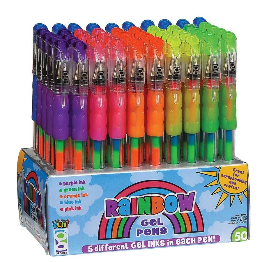 School Supplies geddes-c10d Back-To-School Essentials | Rainbow Gel Pens