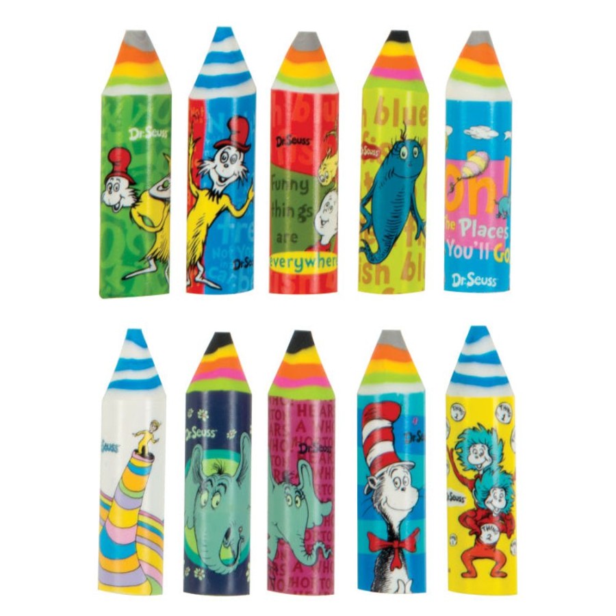 School Supplies geddes-c10d Erasers | Dr. Seuss Crayon Erasers