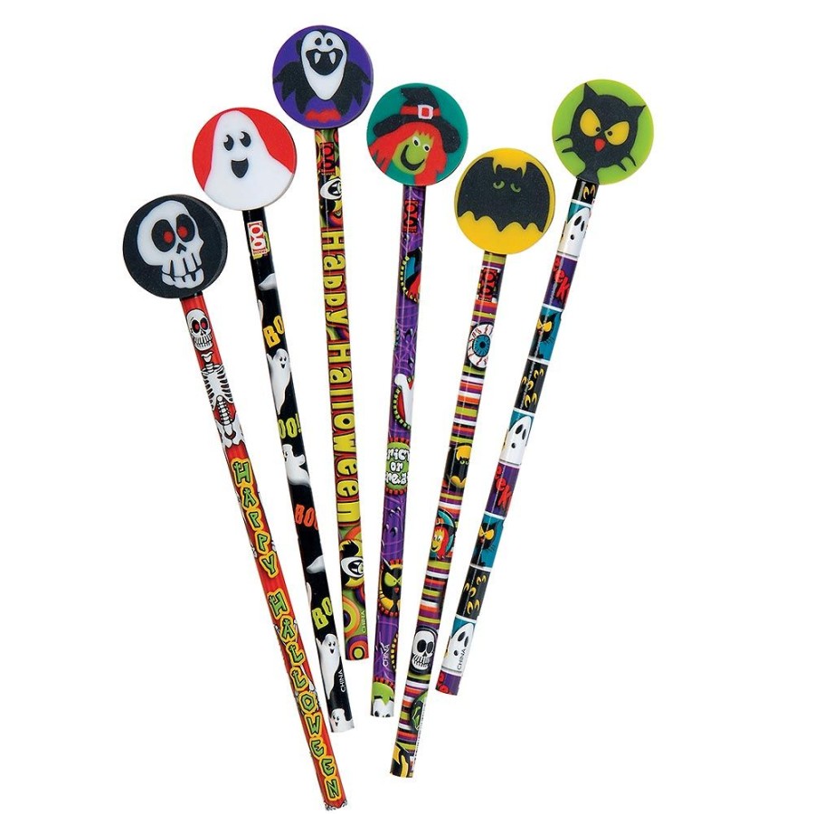 School Supplies geddes-c10d Halloween & Fall | Boo Buddies Pencils With Giant Erasers