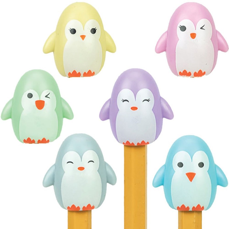 School Supplies geddes-c10d Pencil Toppers | Penguin Squishies Pencil Topper Toy