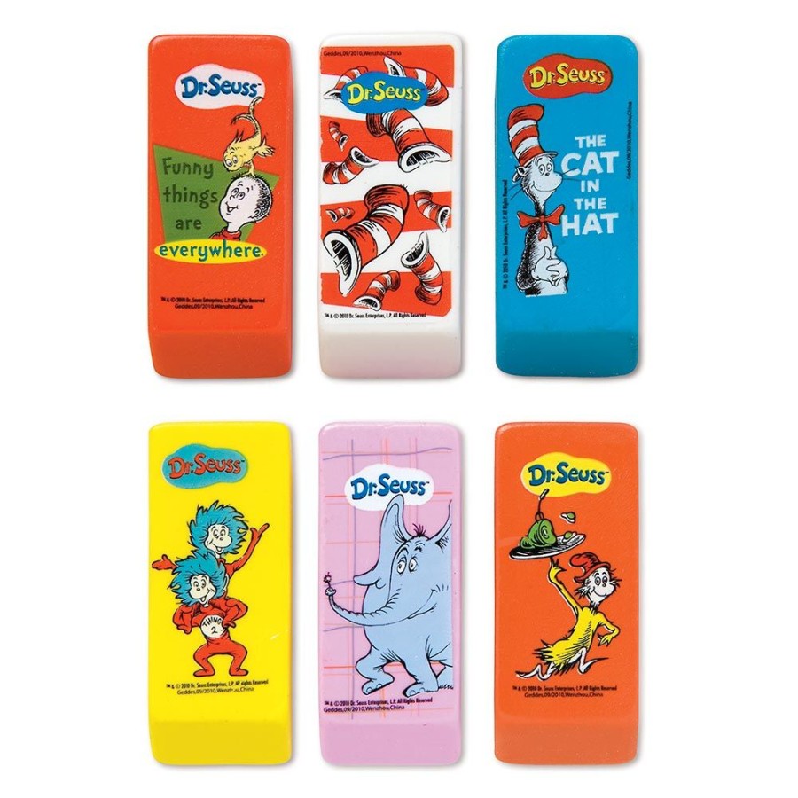 School Supplies geddes-c10d Erasers | Dr. Seuss Beveled Erasers