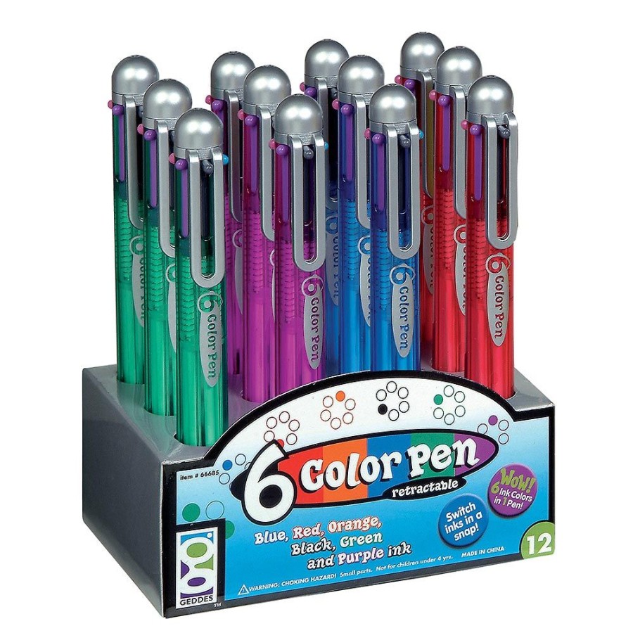 School Supplies geddes-c10d Pens | 6-Color Pens