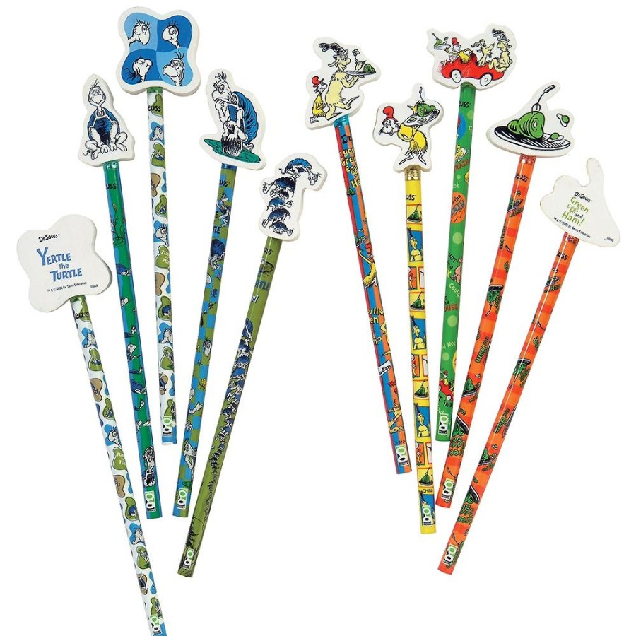 School Supplies geddes-c10d Erasers | Dr. Seuss Pencils With Giant Erasers