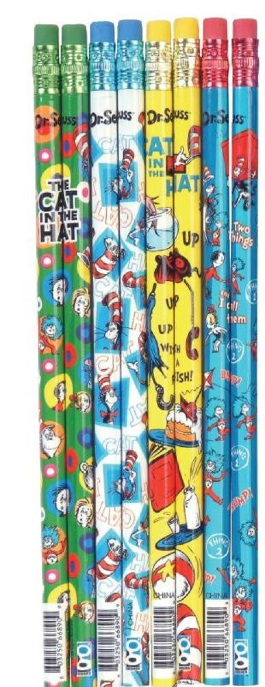 School Supplies geddes-c10d Pencils | Dr. Seuss Cat In The Hat Pencils