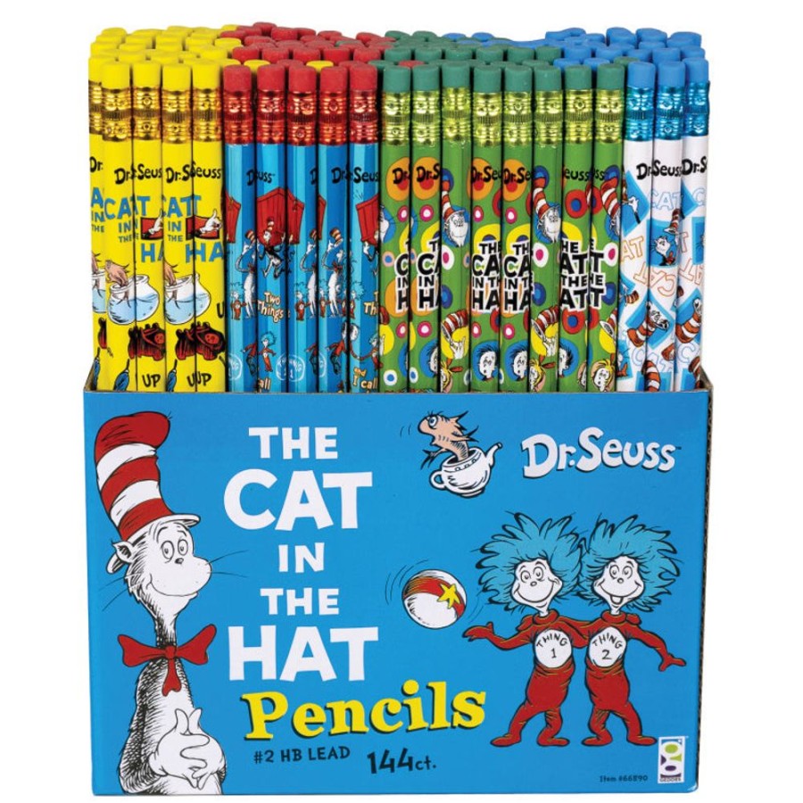 School Supplies geddes-c10d Pencils | Dr. Seuss Cat In The Hat Pencils