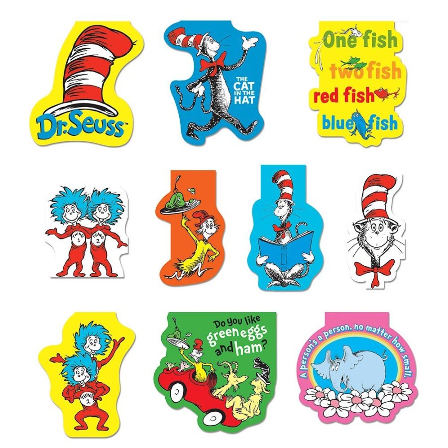 School Supplies geddes-c10d Locker Accessories | Dr. Seuss Magnetic Bookmarks