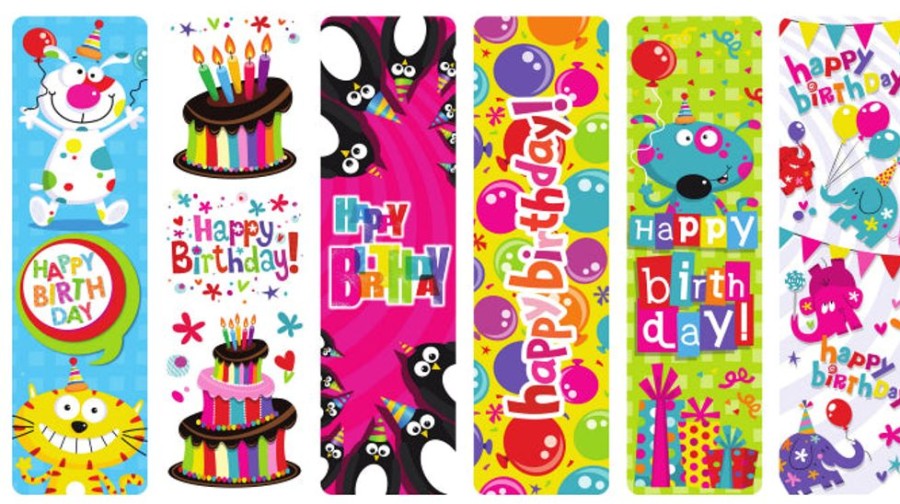 Teacher Supplies geddes-c10d | Happy Birthday Bookmarks