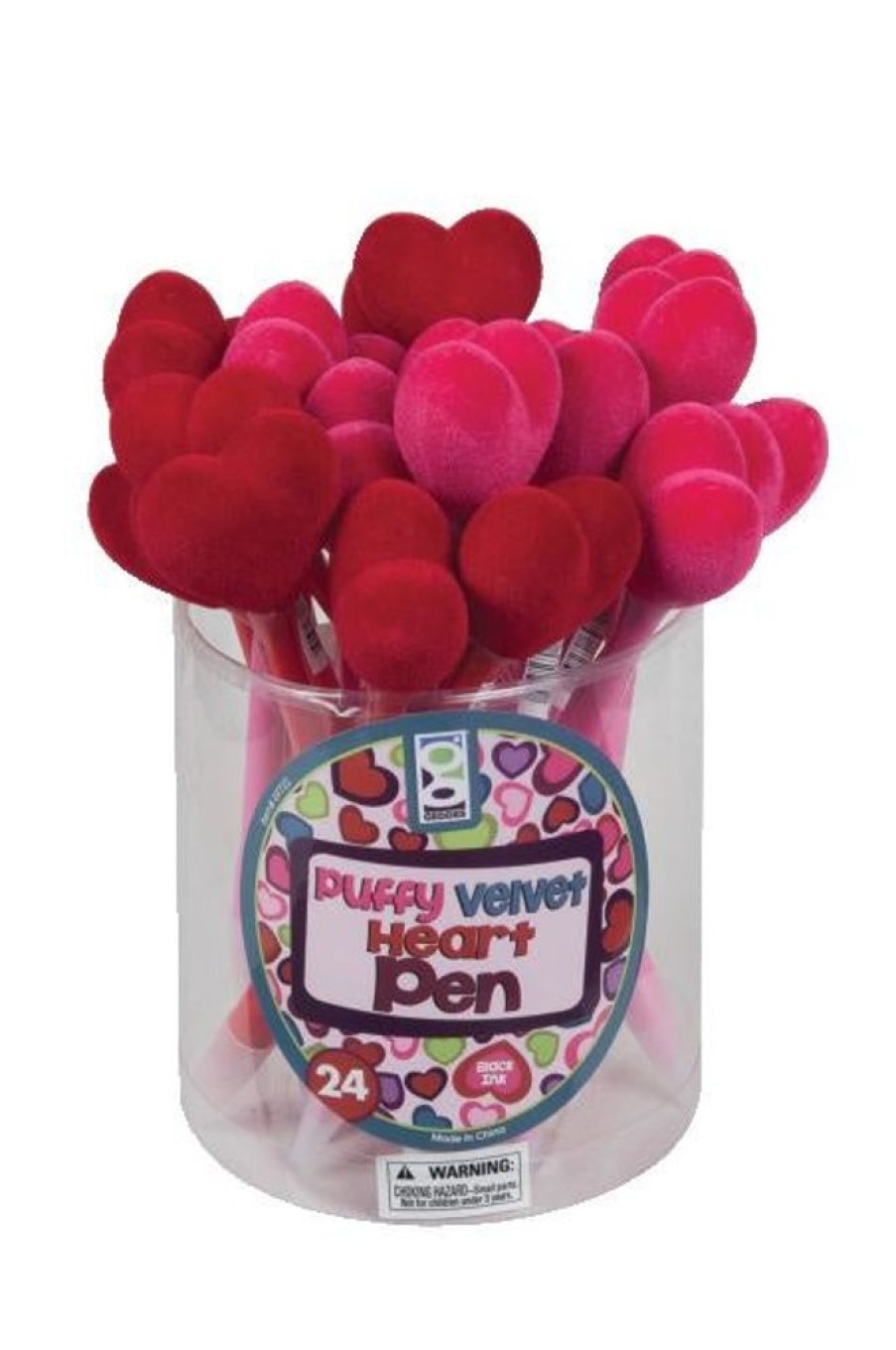 School Supplies geddes-c10d Pens | Puffy Velvet Heart Pens