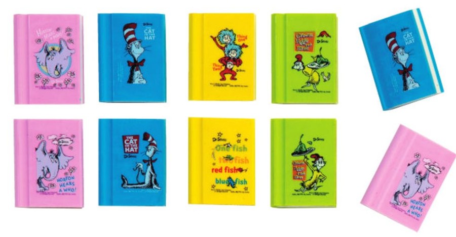 School Supplies geddes-c10d Erasers | Dr. Seuss Book Erasers