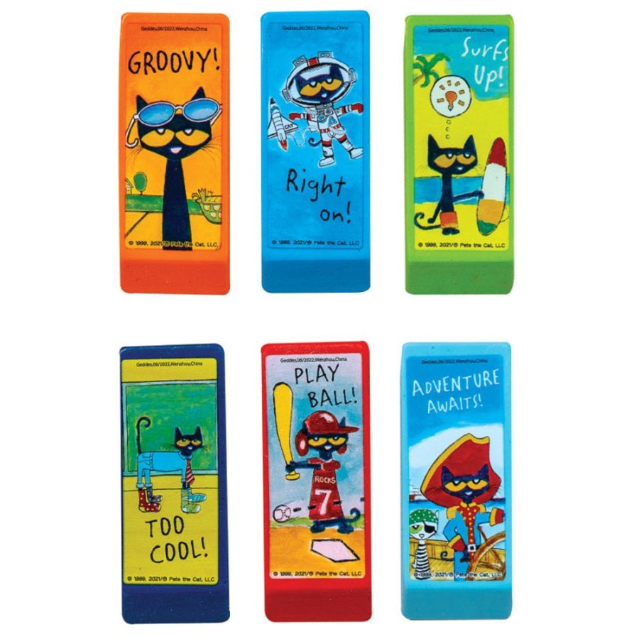 School Supplies geddes-c10d Erasers | Pete The Cat Beveled Eraser