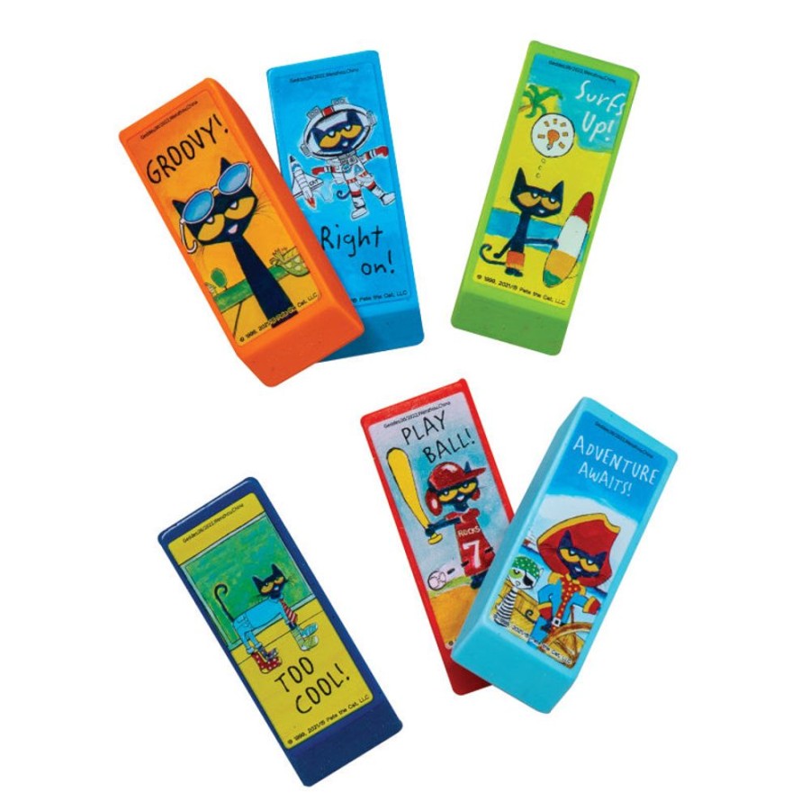 School Supplies geddes-c10d Erasers | Pete The Cat Beveled Eraser