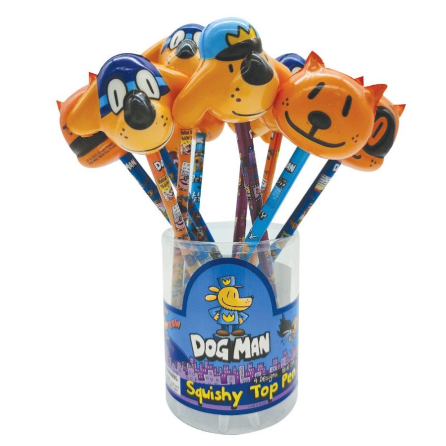 School Supplies geddes-c10d Pens | Dog Man Squishy Top Pen