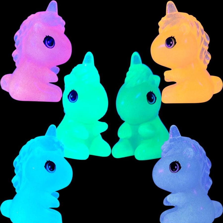 New Items geddes-c10d | Neon Sitting Unicorn Figures